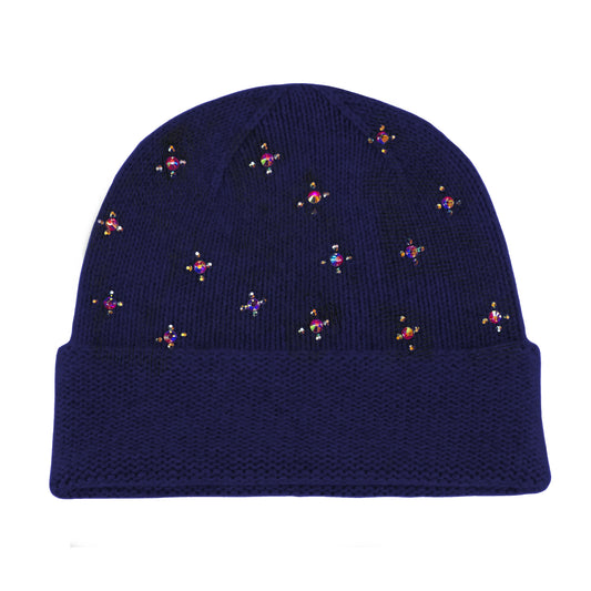 Flower beanie Navy